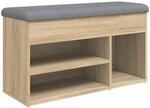 vidaXL Schuhbank Sonoma-Eiche 82x32x45,5 cm Holzwerkstoff