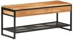 vidaXL Schuhbank 110x35x45 cm Massivholz Akazie und Eisen 372744