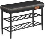 Vasagle Schuhbank 30 cm x 80 cm x 50 cm Schwarz