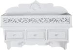 vidaXL Wandgarderobe mit 3 Schubladen 2 Kleiderhaken 60630