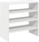 vidaXL Schuhregale 2 Stk Stapelbar Wei&szlig; 60x30x30,5 cm 858858