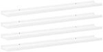 vidaXL Wandregale 4 Stk Wei&szlig; 80x9x3 cm 326662