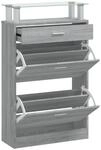 vidaXL Schuhschrank Grau Sonoma 63x24x104 cm Holzwerkstoff 342568
