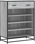 vidaXL Schuhschrank Grau Sonoma 75x38x97,5 cm Holzwerkstoff Metall 3300878