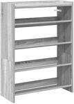 vidaXL Schuhregal Grau Sonoma 60x25x81 cm Holzwerkstoff 859883