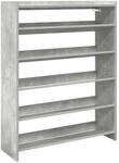 vidaXL Schuhregal Betongrau 80x25x100 cm Holzwerkstoff 859899