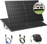 Solakon Balkonkraftwerk 900W Solaranlage mit Gartenhalterung Steckerfertig