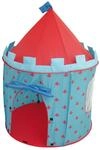 roba Kinderzelt Ritterburg Spielhaus Blau aus Stoff mit Tragetasche