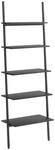 vidaXL Anlehnregal mit 5 Ablagen Schwarz 64x34x185,5 cm