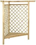 vidaXL Eckpergola mit Bank 166x81x174 cm Kiefernholz Impr&auml;gniert