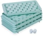 Relaxdays Eisw&uuml;rfelform Kunststoff T&uuml;rkis 3er Set 3 x 24,5 x 14,5 cm