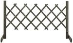 vidaXL Garten-Rankzaun Grau 120x60 cm Massivholz Tanne 314823