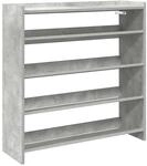 vidaXL Schuhregal Betongrau 80x25x81 cm Holzwerkstoff 859908