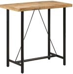 vidaXL Bartisch 110x55x107 cm Massivholz Mango und Eisen