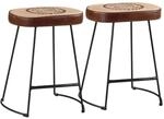 vidaXL Barhocker 2 Stk Dunkelbraun 40x29,5x53 cm 358929