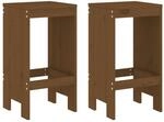 vidaXL Barhocker 2 Stk. Honigbraun 40x36x75 cm Massivholz Kiefer
