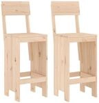vidaXL Barhocker 2 Stk. 40x48,5x115,5 cm Massivholz Kiefer