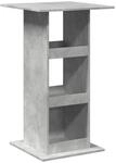 vidaXL Bartisch mit Ablagen Betongrau 60x60x102 cm Holzwerkstoff 854331