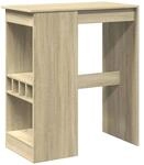 vidaXL Bartisch mit Regal Sonoma-Eiche 90x47,5x103,5 cm Holzwerkstoff 854339