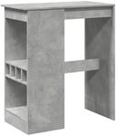 vidaXL Bartisch mit Regal Betongrau 90x47,5x103,5 cm Holzwerkstoff 854340