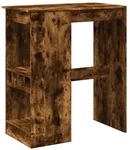 vidaXL Bartisch mit Regal R&auml;uchereiche 90x47,5x103,5 cm Holzwerkstoff 854341