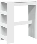 vidaXL Bartisch mit Regal Wei&szlig; 90x40x103,5 cm Holzwerkstoff 854373