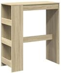 vidaXL Bartisch mit Regal Sonoma-Eiche 90x40x103,5 cm Holzwerkstoff 854375