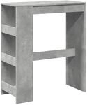 vidaXL Bartisch mit Regal Betongrau 90x40x103,5 cm Holzwerkstoff 854376