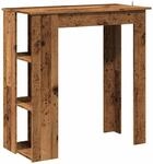 vidaXL Bartisch mit Regal Altholz-Optik 102x50x103,5 cm Holzwerkstoff 856760