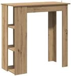 vidaXL Bartisch mit Regal Artisan-Eiche 102x50x103,5 cm Holzwerkstoff 856761