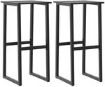vidaXL Barhocker 2 Stk. Schwarz 38x38x80 cm Pulverbeschichteter Stahl