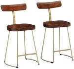 vidaXL Barhocker 2 Stk 49x43x79 cm Mango Massivholz 4013520