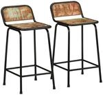 vidaXL Barhocker 2 Stk 46x35,5x80 cm Altholz Massivholz 4013532