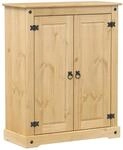 vidaXL Schuhschrank Corona 86x38,5x108 cm Massivholz Kiefer 4002783
