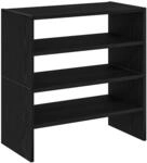 vidaXL Schuhregale 2 St&uuml;ck Stapelbar Schwarze Eiche 60x30x30,5 cm 858860