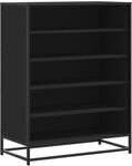 vidaXL Schuhschrank Schwarz 75x38x97,5 cm Holzwerkstoff Metall 3300870