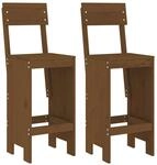 vidaXL Barhocker 2 Stk. Honigbraun 40x48,5x115,5 cm Massivholz Kiefer