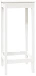 vidaXL Bartisch Wei&szlig; 50x50x110 cm Massivholz Kiefer 833264