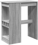 vidaXL Bartisch mit Regal Grau Sonoma 90x47,5x103,5 cm Holzwerkstoff 854342