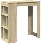 vidaXL Bartisch mit Regal Sonoma-Eiche 102x50x103,5 cm Holzwerkstoff 854357