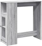 vidaXL Bartisch mit Regal Grau Sonoma 101x40x103,5 cm Holzwerkstoff 854369