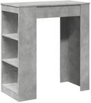 vidaXL Bartisch mit Regal Betongrau 95x47x103,5 cm Holzwerkstoff 854385