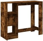vidaXL Bartisch mit Regal R&auml;uchereiche 124x46x103,5 cm Holzwerkstoff 854395