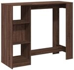 vidaXL Bartisch mit Regal Braun Eiche 124x46x103,5 cm Holzwerkstoff 854397