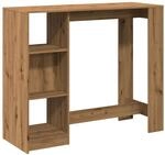 vidaXL Bartisch mit Regal Artisan-Eiche 124x46x103,5 cm Holzwerkstoff 854399