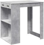 vidaXL Bartisch Betongrau 102x70x103,5 cm Holzwerkstoff 3309324