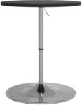 vidaXL Bartisch Schwarz 60x60x90 cm Holzwerkstoff Verchromter Stahl 4007193