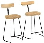 vidaXL Barhocker 2 Stk 49x43x88 cm Mango Massivholz 4013522
