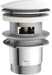 Kirchhoff Design-Ablaufventil mit &Uuml;berlauf Kappe 41,9 mm (1 1/4 Zoll) x 65 mm Wei&szlig;