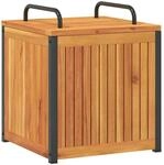 vidaXL Gartenbox 45x45x45/53 cm Massivholz Akazie und Stahl